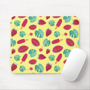 Popsicle, Cherry, Strawberry & Watermelon Leaves Mouse Pad