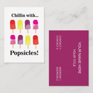 Popsicle Colourful Summer Food Business Card