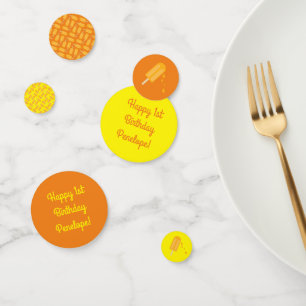 Popsicle Cute Summer 1st Birthday Party Theme Confetti