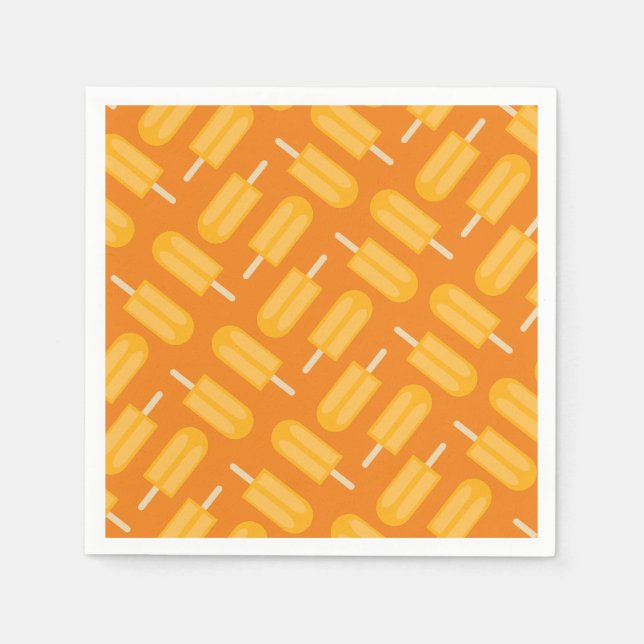 Popsicle Cute Summer 1st Birthday Party Theme Napkin (Front)