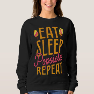 Popsicle Eat Sleep Repeat Summer Ice Cream Bar Ice Sweatshirt