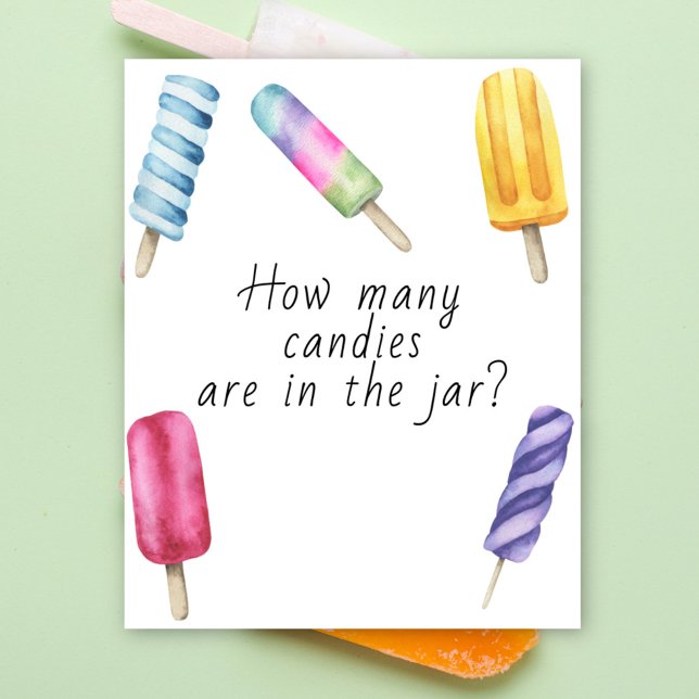 Popsicle - guess how many candies in jar poster (Creator Uploaded)