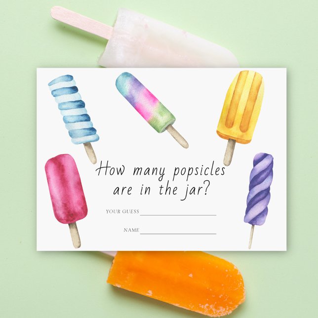 Popsicle - Guess how many popsicles game Enclosure Card (Creator Uploaded)