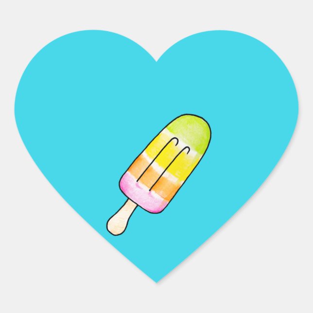 Popsicle Heart Sticker (Front)