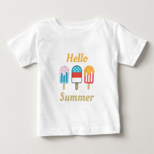 Popsicle Hello Summer  T-Shirt (Front)