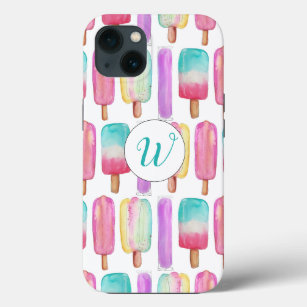 Popsicle Ice Cream Colourful Cute Trendy Monogram iPhone 13 Case