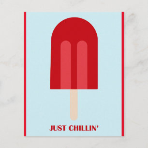 POPSICLE JUST CHILLING FUN SUMMER TREATS PUN MOTTO FLYER