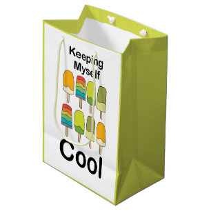 Popsicle Keeping Myself Cool Summer Birthday Medium Gift Bag