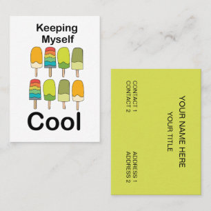 Popsicle Keeping Myself Cool Summer Candy Shop Business Card