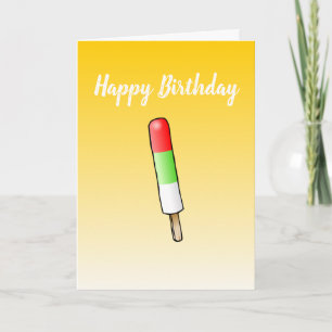 Popsicle on Folded Greeting Birthday Card