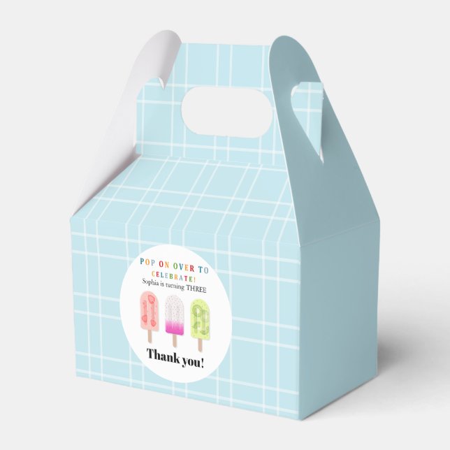 Popsicle Party Favour Box (Front Side)