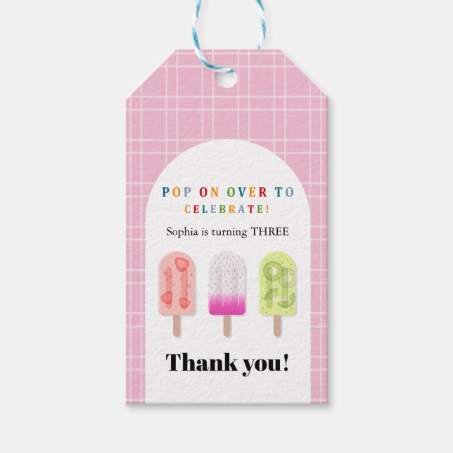 Popsicle Party Gift Tags (Front)