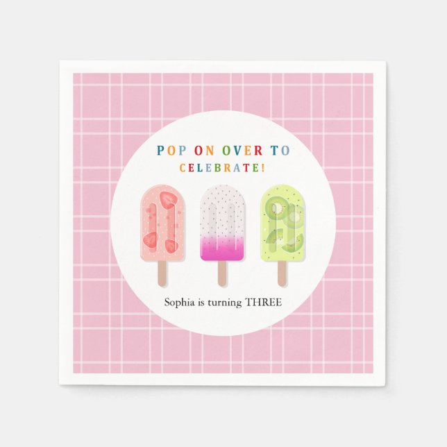 Popsicle Party Napkin (Front)