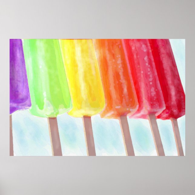 popsicle rainbow poster (Front)