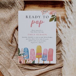 Popsicle Ready to Pop Baby Shower Invitation
