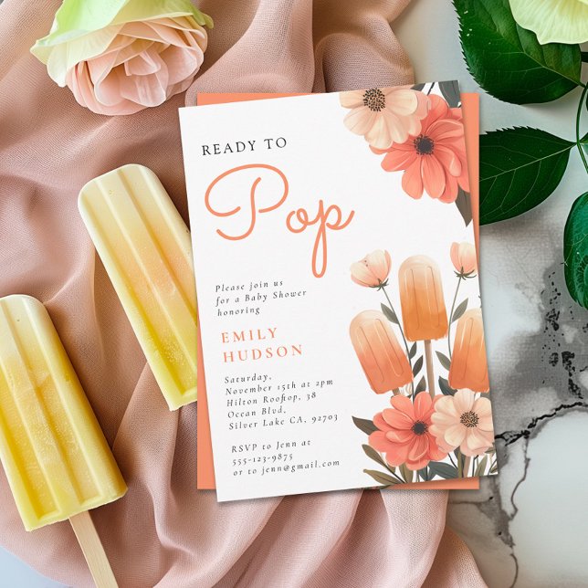 Popsicle Ready to Pop Baby Shower Invitation (Creator Uploaded)