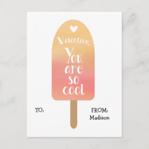 Popsicle School Classroom Valentine Cards for Kids