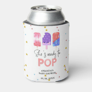 Popsicle She is ready to pop Baby Shower Can Cooler