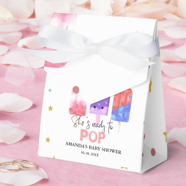 Popsicle  She is ready to pop Baby Shower Favour Box (Wedding)