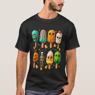 Popsicle Summer Horror Halloween Ice Cream Summerw T-Shirt