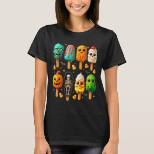 Popsicle Summer Spooky Halloween Ice Cream Summer- T-Shirt