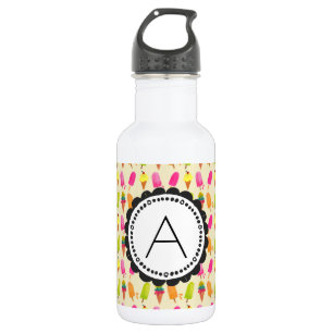 Popsicles and Ice Cream Personalised Monogram 532 Ml Water Bottle