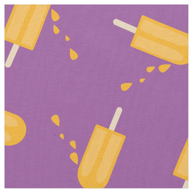 Popsicles Cute Kids Summer Fabric (Close Up)