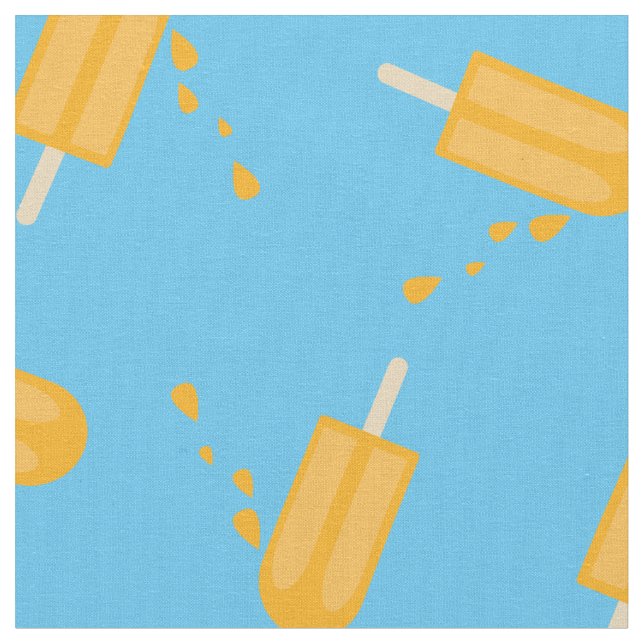 Popsicles Cute Kids Summer Fabric (Close Up)