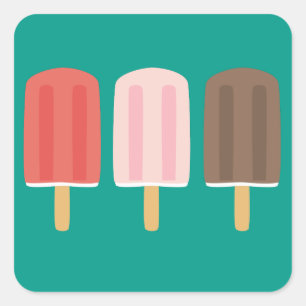 Popsicles Square Sticker