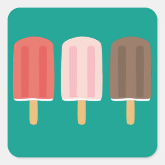 Popsicles Square Sticker