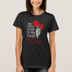 Pops's Fight My Fight Parkinson's Red Tulip T-Shirt