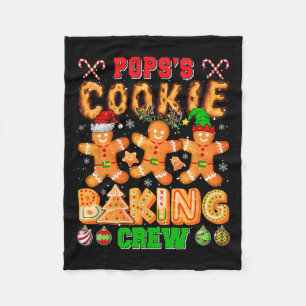 Pops's Xmas Cookie Baking Crew Funny Baker Lover F Fleece Blanket