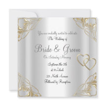 Popular and Elegant  Silver  Wedding Invitation