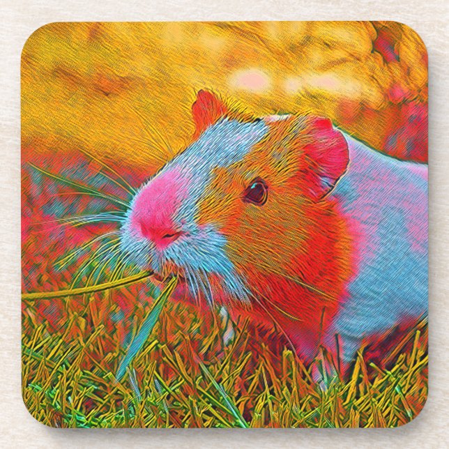 popular Animals - Guinea Pig Coaster (Front)