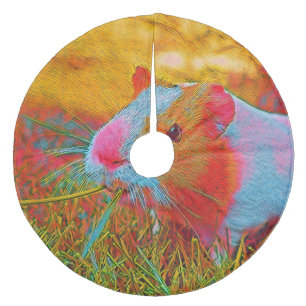 popular Animals - Guinea Pig Fleece Tree Skirt