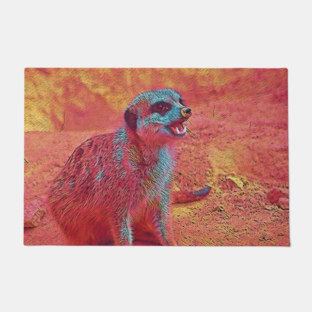 popular Animals - Meerkat Doormat (Front)