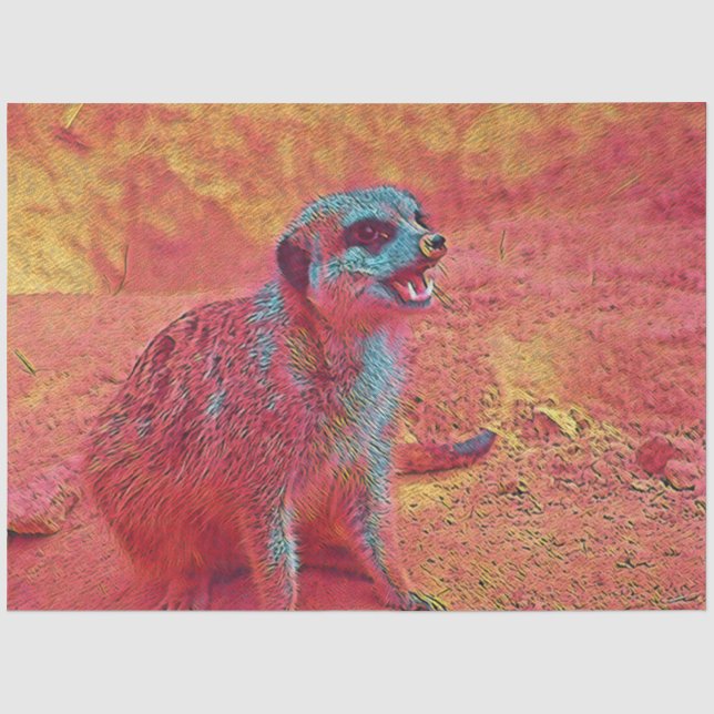 popular Animals - Meerkat Tissue Paper (Front)