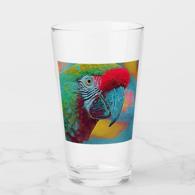 popular Animals - Parrot Glass (Front)