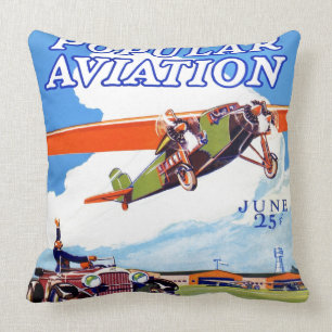 POPULAR AVIATION (VINTAGE MAGAZINE) CUSHION