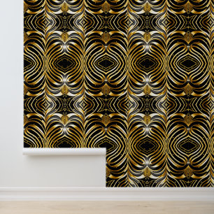 Popular Black Gold Art Deco Collection Wallpaper