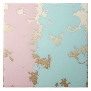 Popular Blush Pink Mint Gold Luxury Collection Ceramic Tile