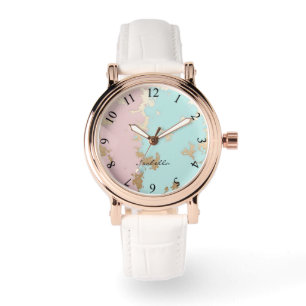 Popular Blush Pink Mint Gold Luxury Collection Watch