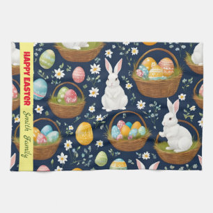 Popular Bunny Happy Easter Collection Tea Towel