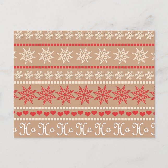 Popular Christmas Pattern Postcard (Front)