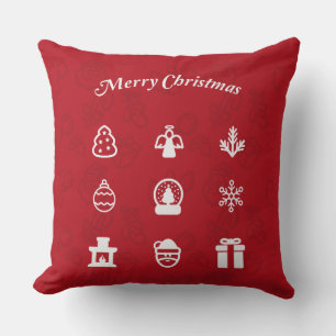 Popular Christmas Symbols Cushion