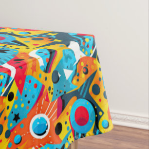 Popular Colourful Comic Style Tablecloth