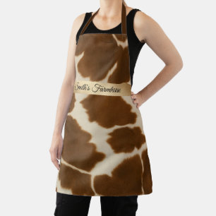 Popular Cow Faux Leather Elegant Collection Apron