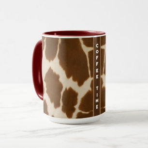 Popular Cow Faux Leather Elegant Collection Mug