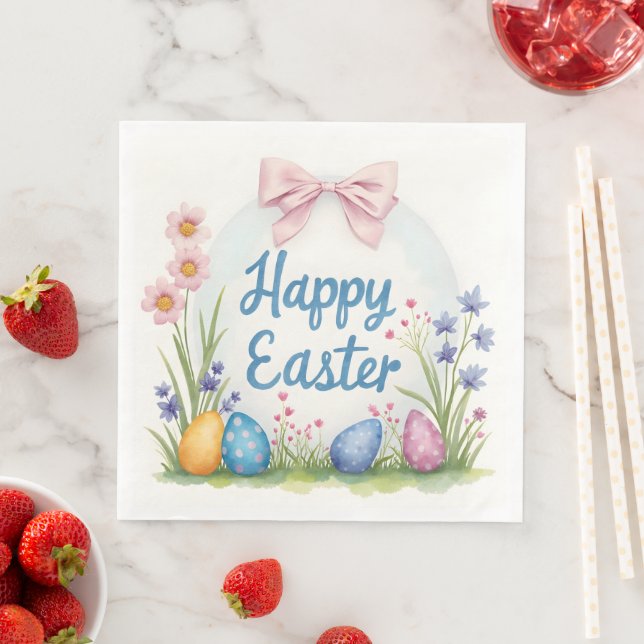 Popular Easter Eggs Beautiful Collection Napkin (Insitu)