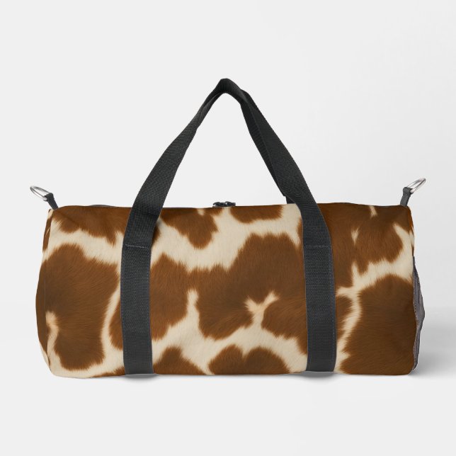 Popular Elegant Cow Faux Leather Collection Duffle Bag (Front)